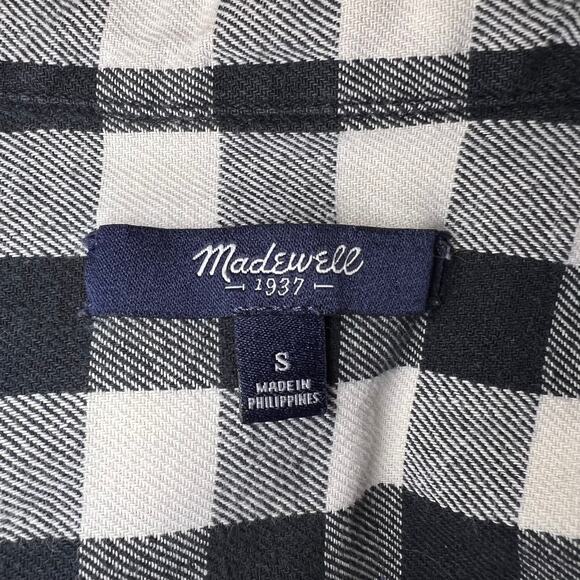 Madewell Women's Checkered Button Down Shirt Size S - Picture 3 of 5